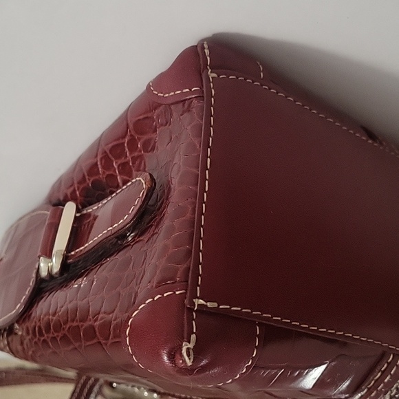 Brighton Vintage Cherry Red Snakeskin Bag - Picture 5 of 9
